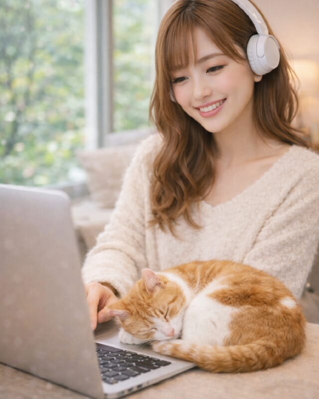 2月22日は #ねこの日 🐈🐾  在宅ワークなら、
愛猫と一緒に過ごしながらお仕事ができます🏠✨  ・そばでくつろぐ姿に癒されながら
・休憩中はもふもふタイム
・猫好きさんとの会話で自然とトークも弾む  好きなものに囲まれて働けるってとても幸せ🐱💕  ねこの日をきっかけに、
自分らしい働き方を考えてみませんか？🌷