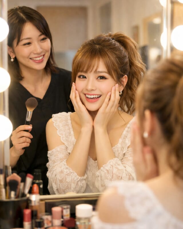 「メイクに自信がない…」そんな方も大丈夫🤝✨  ちょこ札幌には、メイクアップアーティスト資格を持つスタッフが在籍しています💄💕
プロによるメイクサービスやヘアセット、メイク講座も行っているので、いつでも気軽にご相談ください♪  新しい自分に出会うチャンス✨
ちょこ札幌で可愛く変身しちゃいましょう！！